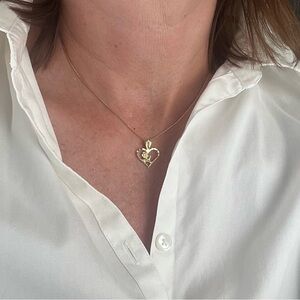 14k Yellow Gold Heart Pendant